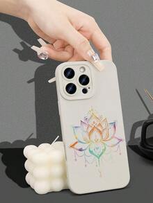 Bohemian Rainbow Lotus Mandala Pattern Phone Case For IPhone X/XS/11/12/13/14/15/16/17 &  S22/S23/S24/S25 - Trắng cổ - Xem 8