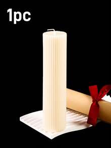 2 件/1 件，奢华法式复古圆柱香薰蜡烛 - 无烟香薰，适用于家居装饰、婚礼、婚礼装饰、派对和浪漫氛围 | 摄影道具、礼品创意、优质大豆蜡烛、万圣节、秋季、礼品、白色蜡烛 - 白色 - 查看 10