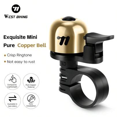 Timbre de bicicleta vintage, duradero y anticorrosión, fácil de instalar, alarma de advertencia de , accesorio de bicicleta, diseño clásico, material resistente, accesorio de de estilo clásico, timbre de bicicleta, accesorios de bicicleta de montaña, diseño de moda, material anticorrosión