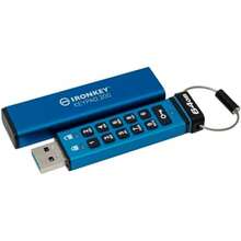 Ironkey Keypad 200 USB, Capacidad: USB 3.2 Gen1 XTS 256 bits, Certificacion FIPS 140-3 Level 3, Lectura: 145MB/s Escritura: 115MB/s, Numero de Parte: IKKP200/(64GB) - Tipo 1 - Ver 2
