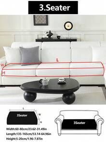 1件装弹力加厚保暖沙发套，防滑全包覆式沙发座套，四季皆宜，加厚面料，可机洗，防尘，宠物友好，装饰性沙发保护套，适用于卧室、办公室、客厅组合式沙发和L型沙发，1/2/3/4人座。 - 白色 - 查看 17