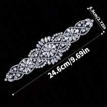 1Pc Iron-On Glass Rhinestone Applique Hotfix Shiny Crystal Decorative Patch Suitable For Clothing Dresses Shoes Bags Home Crafts Decorative Crystal Accessories, Christmas New Year Holiday Party Dress Art Decoration Applique - Multicolor - View 13