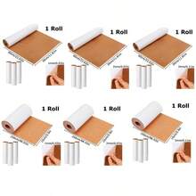 1卷自粘软木垫，加厚背衬 - 耐用软木垫，适用于墙面、家具、抽屉衬垫、DIY工艺品、公告板、隔音板 - 易于裁剪尺寸，防刮擦、防尘，保护家具 | 多用途粘合剂 | 适用于墙面软木板的耐用粘合剂 - 彩色 - 查看 5