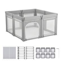 Baby Playpen, 78.7″ X 70.1″ Extra Large Toddlers Playpen, Foldable Baby Fence Play Yard With Zippered Door & Soft Breathable Mesh, Indoor Outdoor Safety Activity Center - Great Gift For Toddlers - Foldable 5500+sq.in. - 查看 8