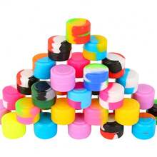 1 pieza Recipiente de almacenamiento de silicona mini con tapa - 2ml, perfecto para cera, aceites y accesorios de cigarrillos, frasco cosmético portátil para cremas, lociones y muestras de maquillaje