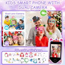 2.8 Inch Touch Screen Kids Smart Phone Toy With Drawing & Spelling, Fun STEM Learning Games And Music Player, Creative Gift For 3-12 Years Old Boys And Girls