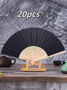 1/5/10/20/40/100件客製化白色摺疊紙扇：DIY竹扇，適用於婚禮禮物、生日、母親節、復活節等 - 完美適合家庭、辦公室和活動派對，個性化禮物，派對小禮品 - 彩色 - 查看 38