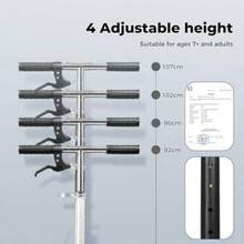 Kick Scooter For Ages 7+ Max 100kg Foldable Adult Scooter With 2 Big Wheels  Skating 4 Adjustable Levels Lightweight And Portable Dual Shock Absorption Disc Brake…