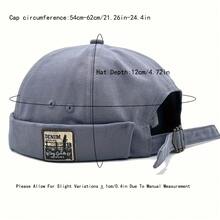 Xlamulu Vintage Docker Hat - Adjustable, Breathable Brimless Cap With Forest Patch, Lightweight And Hand Washable - Casual Sailor Hat Men And Women, Available In Khaki, Olive Green, And Purple - 棕色 - 查看 7