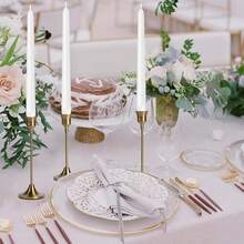 10 Inch Taper Candles,Set Of 4 Tapered Candle, Tall Candlesticks,Conical Stick Candles,Less,For Home Dinner, Party, Wedding, Halloween, Christmas (White, 10inch){Inchcolor_nameinch:InchWhiteinch,Inchsize_nameinch:Inch10inchinch} - 白色的 - 查看 5