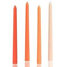 10 Inch Gradient Taper Candles,Set Of 4 Tapered Candle, Tall Candlesticks,Conical Stick Candles,Less, For Home Dinner, Party, Wedding, Halloween, Christmas (Orange Series, 10inch){Inchcolor_nameinch:InchOrangeseriesinch,Inchsize_nameinch:Inch10inchinch} - 橘色系列 - 查看 1
