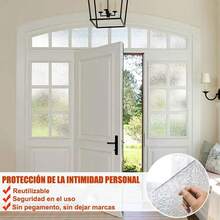 EstiloNEWYOUTH 60X400CM PelíCula Para Vidriera Cuadrada 3D Pegatina Removible Para Ventana De Privacidad Pegatina No Adhesiva Para Ventana De Privacidad Bloqueador UV No Adhesivo Para Oficina En CasaVersióN Mejorada - 1 - Ver 6