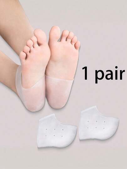 QKC 1 par de protectores de tacón de silicona, suaves y antideslizantes con absorción de impactos, di adiós a las ampollas y callosidades, adecuado para usar a diario