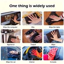 10pcs Thick Magic Cleaning Cloths, Super Microfiber Glass Cleaning Towels, Reusable Lint-Free Cleaning Rags, Suitable For Kitchen, Glass, Car - Multicolor - View 9