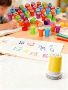 1/10/20/30/40 Stücke Tier-Thema, Ozean-Thema, mit verschiedenen Stilen bunter Stempel, geeignet für Scrapbooks, DIY Basteleien, Geburtstags- und Feiertagsgeschenke, Weihnachtsgeschenke, Geburtstagsparty Kleingeschenke, Weihnachtskleingeschenke, Freundesgeschenke, Klassenraumbelohnungen für Schüler (zufällige Muster)