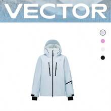 VECTOR MOTION Aquila 3L 加厚连帽滑雪服，男女通用，全压胶，弹力面料，防风，保暖，耐用，透气，适用于单板/双板滑雪 - 淺藍色 - 查看 9