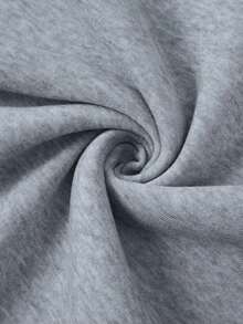 加大码男士圆领街头风卫衣，脑洞大开图案印花，优质趣味Emo风格图案，黑色运动卫衣，万圣节主题印花街头风卫衣，白色英文印花，黑色运动衫，复古男士卫衣，Y2K街头风，适合日常穿着 - 灰色 - 查看 5