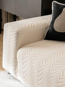 1pc All-Season Stretchy Sofa Cover, Anti-Slip Full Coverage Sofa Seat Cushion Slipcover, Machine Washable Dust-Proof Sofa Blanket, Pet-Friendly For Bedroom, Office, Living Room, Single/2/3/4 Seater - Beige - View 7