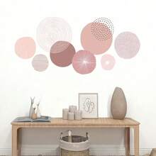 1 miếng dán tường hình vòm, miếng dán tường phòng khách chấm bi tròn phong cách Bohemian, miếng dán tường bằng nhựa vinyl, miếng dán tường có thể tháo rời, bóc ra và dán. - Nhiều màu - Xem 7