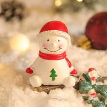 Christmas Decor Santa Claus & Snowman Resin Figurines, Cartoon Scene Decoration, Gift Ornaments - Multicolor - View 10