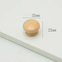 1pc Mushroom Shaped Cabinet Door Handle, Nordic Minimalist Wardrobe Cupboard Drawer Shoe Cabinet Solid Wood Single Hole Pull Handle - Multicolor - View 8