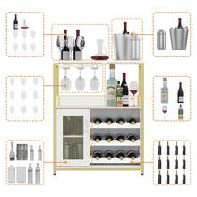 Wine Rack Table - Dorado - Ver 6