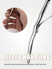 ANDVICTORY 1pc Stainless Steel Cuticle Nipper, Professional Nail Cuticle Trimmer With Non-Slip Handle, Manicure Tool For Nail Care And Cuticle Removal - Multicolor - View 2