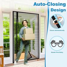 Side Opening Magnetic Screen Door, Fit Door Size 39 X 83 Inch, Reversible Left And Right Door Screen Mesh With Strong Magnet, Actual Mesh Size 41inch X 84inch{Inchsize_nameinch:InchFitDoorSize39x83Inchinch,Inchcolor_nameinch:InchGrayinch} - xám - Xem 5