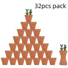 30 sztuk małych miniaturowych glinianych doniczek - 1,3 cala doniczka terakotowa ceramiczna doniczka terakotowa doniczka na sukulenty idealne na parapet, kaktusy, rzemiosło, upominki ślubne na baby shower