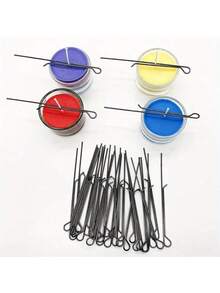 1pc/5pcs/10pcs/20pcs High Carbon Steel Candle Wick Wax Wick Clip, Aromatherapy Candle Fixing Bracket, Candle Wick Fixing Clip For Handmade DIY Candle Making, Wax Cup Wick Holder