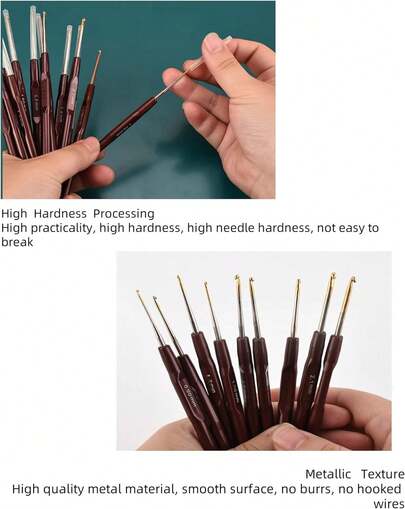 ganchos de ganchillo, 16 piezas de agujas de tejer de bricolaje 0.5-2.5mm para manos artríticas, juego completo para tejido manual, para mujeres y adultos mayores
