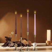 10 Inch Gradient Taper Candles,Set Of 4 Tapered Candle, Tall Candlesticks,Conical Stick Candles,Less,For Home Dinner, Party, Wedding, Halloween, Christmas (Brown Series, 10inch){Inchcolor_nameinch:InchBrownseriesinch,Inchsize_nameinch:Inch10inchinch} - Brownseries - View 8