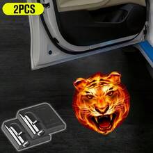 Multi-Pack Car Battery Powered LED Welcome Lights - Universal Car Door Decorative Atmosphere Lights - Suitable As Halloween, Valentine's Day, Thanksgiving, Christmas Gifts - Easy To Install, Personalized And Practical. - Bright Black - View 25