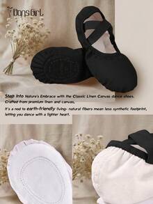 DonsGirl One Pair Of High Elastic Strong Wrapping Professional Ballet Shoes For Girls, Modern Dance Shoes, Classical Dance Shoes And Yoga Shoes - Black - View 4