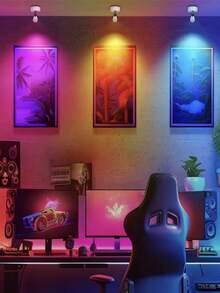 1/2/4pcs Magnetic LED Motion Sensor Light, USB Night Light, Easy To Install In Hallway, Stairs, Bedroom, Kitchen And Office - Multicolor - View 5