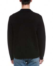 Bruno Magli Merino Wool Cardigan - Black - View 3