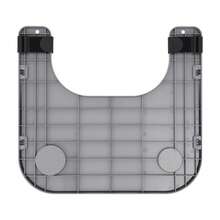 Wheelchair Tray Table, Removable Wheelchair Lap Tray Table W/Cup Holder, Portable Wheelchair Dinner Table Accessories Fits Wheelchair Arms Of 19.5" - 20.5" For Eating, Reading, Resting (Gray) - Default - View 3