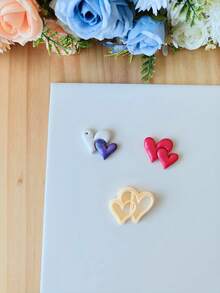 1 pieza Cortadores de arcilla polimérica en forma de corazón, moldes de corte para colgantes de joyería con forma de amor, moldes de arcilla para pendientes suaves, herramientas hechas a mano para hacer joyas y pendientes DIY