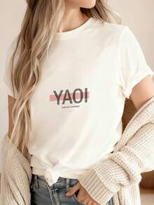 I Paused Reading Yaoi To Be Here Fujoshi Yaoi Manga BL T Shirt - 白色 - 查看 2