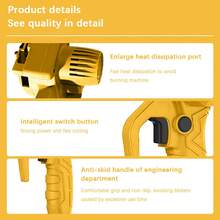 4-Inch With 2 Batteries, 21V Cordless Power Chain Saws With Security Lock, Handheld Small Chainsaw For Wood Cutting And Tree Trimming Safety Lock, Portable For Tree Branches, Courtyard, Household, Gardens, Ideal Gift For Christmas - Yellow - View 7