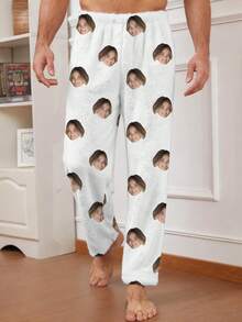 Printstory Custom Men's Fleece Pajama Pants, Customizable With Any Pattern, Unique Personalized Gift, Suitable For Family, Friends And Holiday Parties - Multicolor - View 4