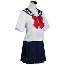 JK Uniform Sailor Suit Female JK Basic White Two-Piece Three-Piece Set Japanese Class Uniform College Style Suit - 水手服 - 查看 3