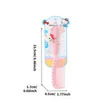 Miniso Sanrio Hello Kitty Fine-Tooth Flat Comb Hair Comb, Pink Comb Teeth And Handle, Adorable Kitty Pendant Paired With Comfortable Handle, A Great Helper For Daily Hair Care (1 PC) - Pink - View 9