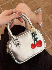 Porte-clés style campagnard en cerise - Un charm de sac créatif pour femme, un charm de sac mignon en forme de cerise convenant aux sacs à dos et aux sacs à main, un pendentif décoratif multifonctionnel, idéal pour décorer les sacs à dos, les sacs à main, les portefeuilles et les porte-clés, parfait pour le port quotidien, la vie scolaire, les sorties shopping et les rassemblements décontractés, un cadeau idéal pour la famille et les amis, et un cadeau de Noël. - Multicolore - Voir 7