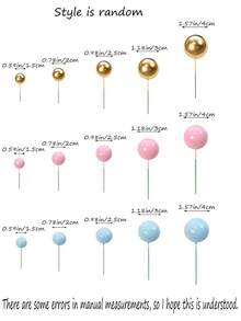 150 chiếc - Bóng bay trang trí bánh, bóng xốp trang trí bánh, bóng ngọc trai giả, tăm xiên bánh tự làm, phụ kiện làm bánh, trang trí cỏ Bohemian, tăm xiên bánh, sinh nhật, đám cưới, tiệc mừng em bé, đồ dùng tiệc theo chủ đề Bohemian, thích hợp cho tiệc mừng em bé, đám cưới, lễ kỷ niệm, tiệc sinh nhật (xanh nhạt, vàng, hồng nhạt) - Nhiều màu - Xem 4