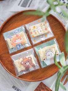 Cookie Bags, Mooncakes, Pastries, Candies, Snowflake Pastry Packaging Bags, Frosted Dot Self-Adhesive Bags, Self-Sealing Bags For Baking Packaging - Multicolor - View 8