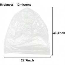 Teivio 4 Gallon 200 Counts Strong Trash Bags Garbage Bags, Bathroom Trash Can Bin Liners, Small Plastic Bags For Home Office Kitchen Kitchen (Clear) - 20 25Gal-Clear-120pcs - 查看 3