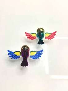 1 pieza Pájaro de alas batientes creativo, Pájaro volador 3D estéreo de cuerda, Decoración para espejo retrovisor de coche, Adecuado para decoración de coche, motocicleta, bicicleta, regalo, regalo de Navidad/Día de San Valentín/Día del Padre - Multicolor - Ver 4