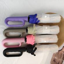 1pc Automatic Folding Umbrella With Buckle, Convenient To Carry. Larger, Thicker, Stronger. Suitable For Men & Women, Portable Windproof & Rainproof, Double-Layer Protection, Various Frame Designs, Snap Or Rotary Handle, Multiple Colors (Due To Different Batches, The Fabric, Frame Color, English Letter Pattern Design, Button Shape And Rib Color Are Randomly Matched. We Apologize For Any Inconvenience Caused) Summer Cooling,Beach,Travel