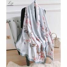 Shawl Scarf Women Lightweight Scarves Floral Pattern Formal Evening Dressesformal Shawl Summer Wraps - E22-pink Blossom(70.8"x35.4") - View 2